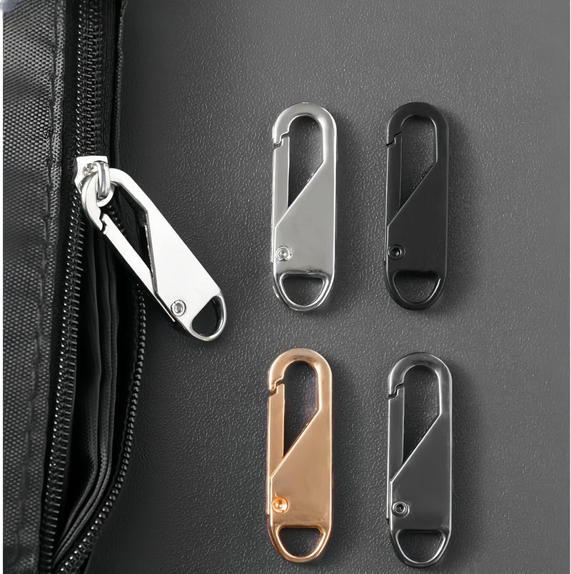 Rabihike Zipper Pull Replacement, Zipper Pull Tabs for Luggage Clothing Jackets Backpacks Boots Purse Coat (Black+ Silver - Image 3
